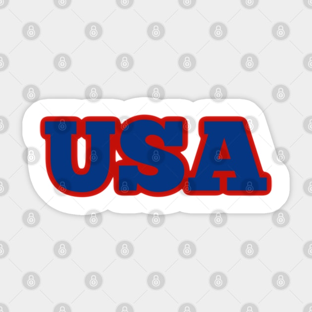 USA Red White and Blue Patriotic Design Sticker by DesignsbyZazz